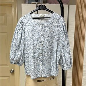 Floral Blue Women's Top